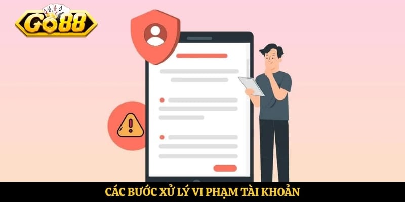 Các bước xử lý vi phạm tài khoản 
