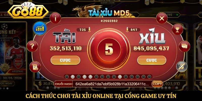 Cách thức chơi tài xỉu online tại cổng game uy tín