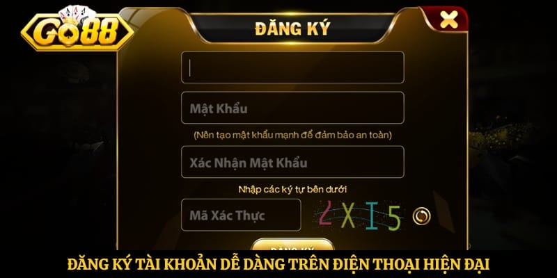 Đăng ký tài khoản dễ dàng trên điện thoại hiện đại