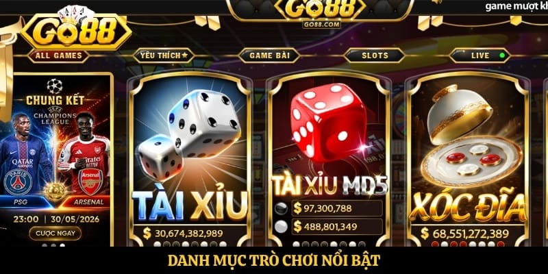 Danh mục trò chơi nổi bật 
