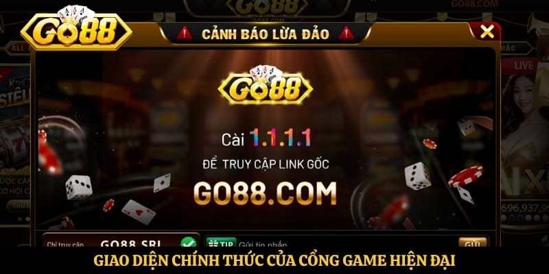 Giao diện chính thức của cổng game hiện đại