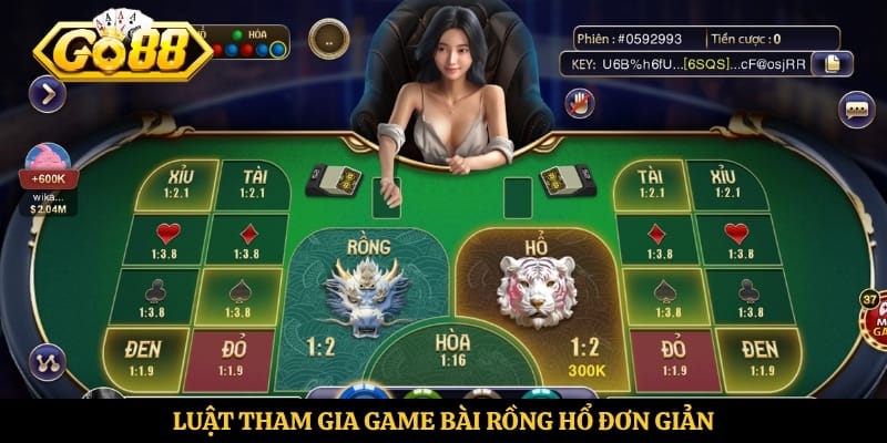 Luật tham gia game bài rồng hổ đơn giản
