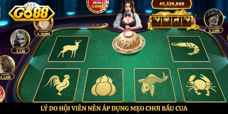 Lý do hội viên nên áp dụng mẹo chơi bầu cua