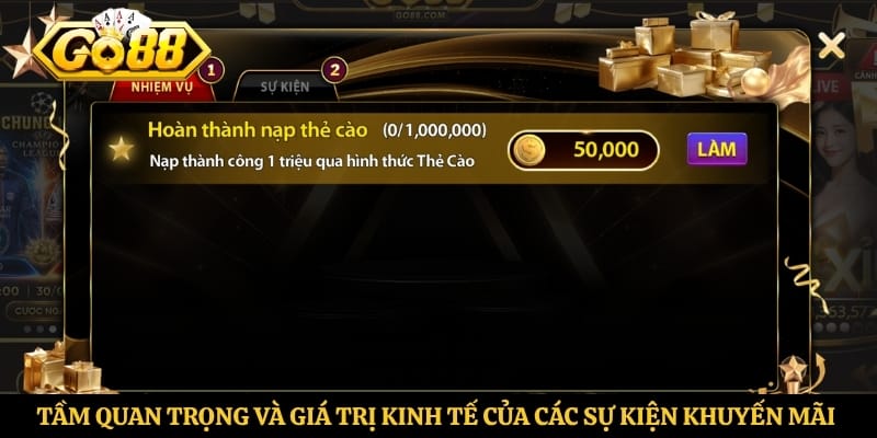 Tầm quan trọng và giá trị kinh tế của các sự kiện khuyến mãi GO88