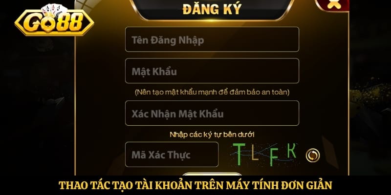 Thao tác tạo tài khoản trên máy tính đơn giản