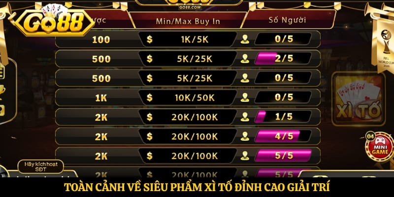 Toàn cảnh về siêu phẩm xì tố đỉnh cao giải trí